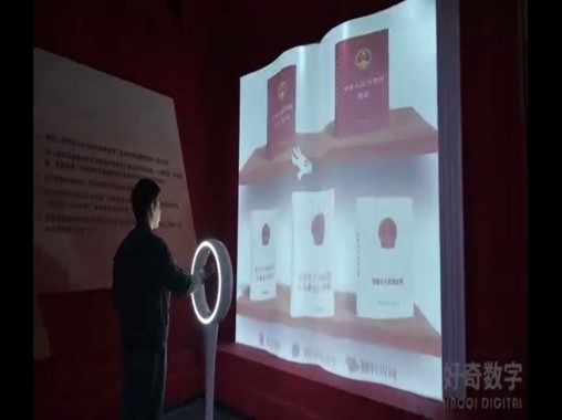 leap motion智能手环体感互动投影虚拟翻书