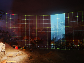 海洋馆展厅多媒体项目地雷战-拉线传感器和墙面投影的互动演绎