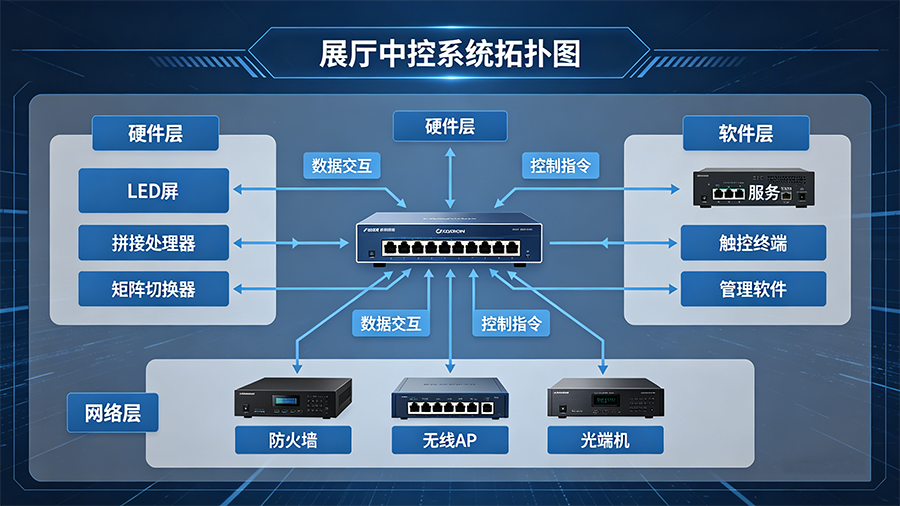 展厅多媒体中控系统软硬件集成-苏州好奇数字科技